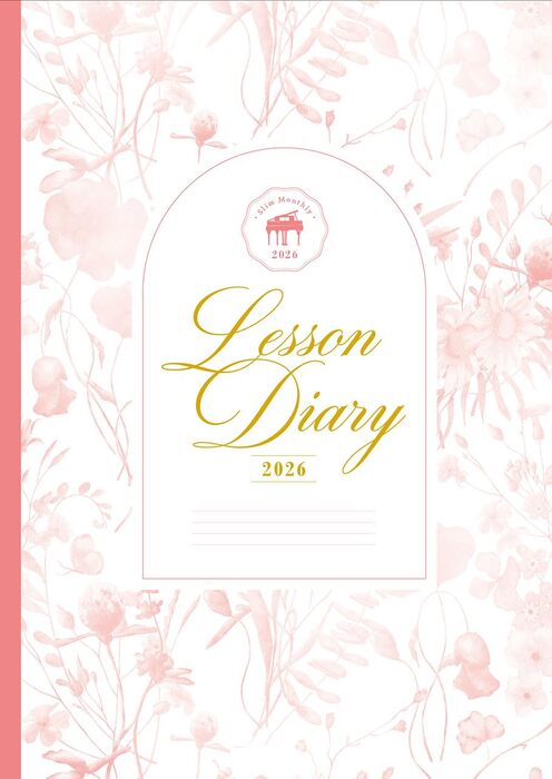 レッスン手帳2026スリム【マンスリー】