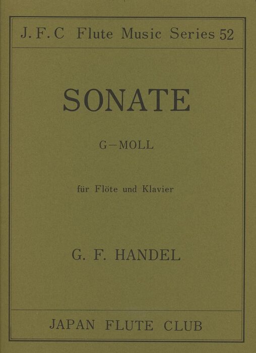 ヘンデル/フルート・ソナタ ト短調 【fur Flote und Klavier】