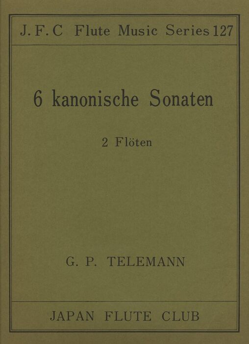 テレマン/6曲のカノン TWV 40:118-123【for 2 Flutes】